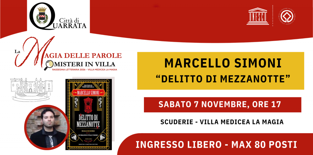 banner appuntamento del 7 novembre con marcello simoni