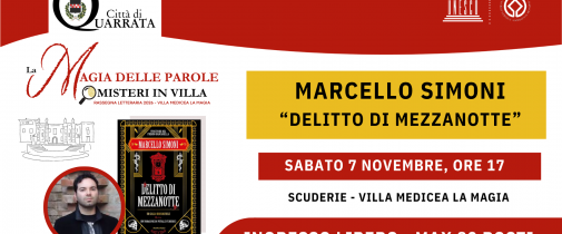 banner appuntamento del 7 novembre con marcello simoni